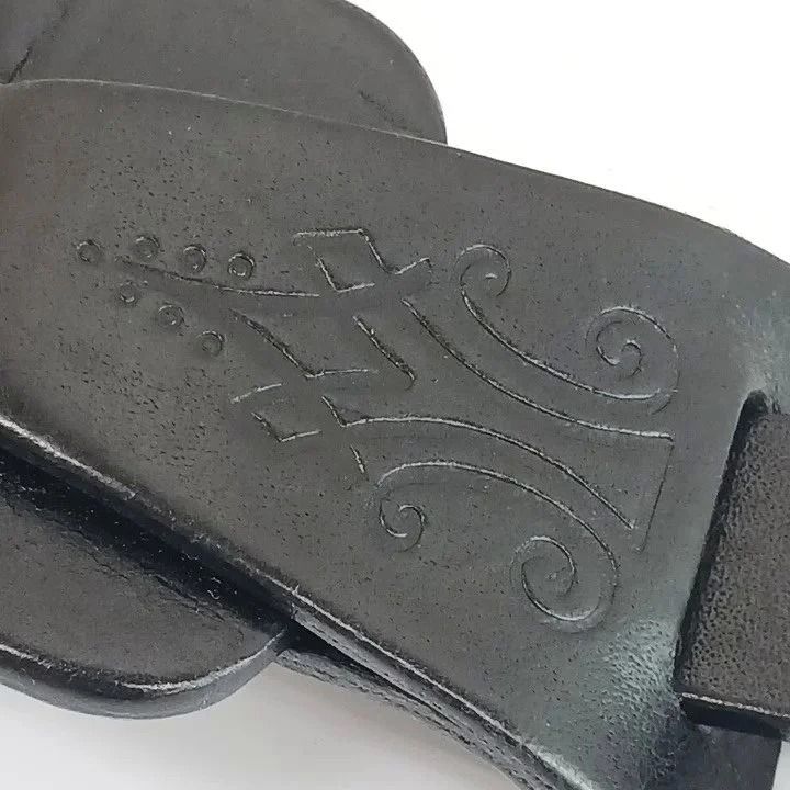 Dolce & Gabbana Belt Leather Buckle Ribbon Rhinestone Bijou 38/80 Black — view 8