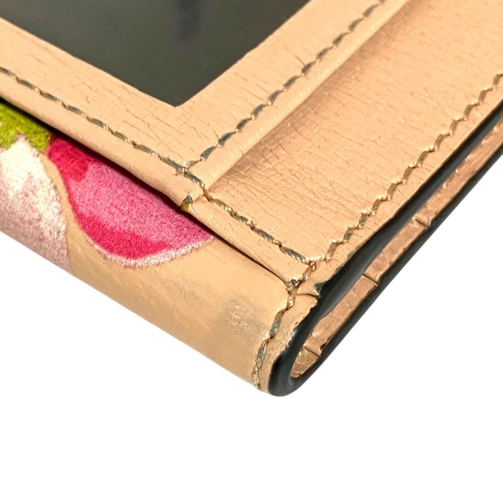 Gucci Flora Print Bifold Card Case Beige — view 8