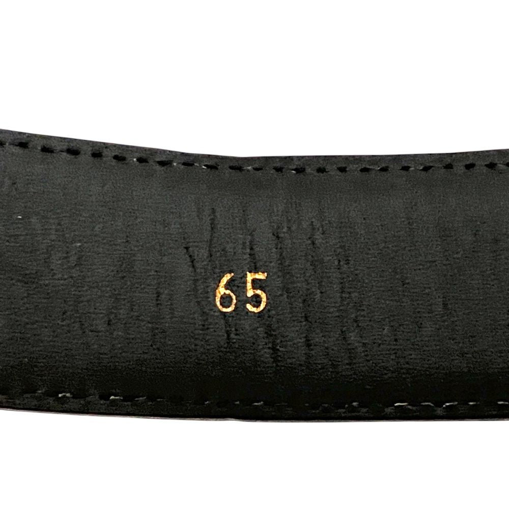 Celine Carriage Buckle Ball Tip Clasp Leather Belt 65 Black — view 8