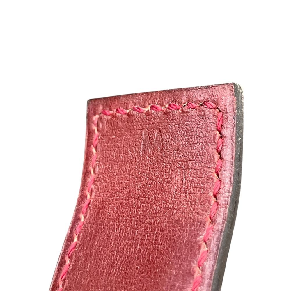 Hermes Artemis Leather Bracelet M Red Gold Colored — view 6