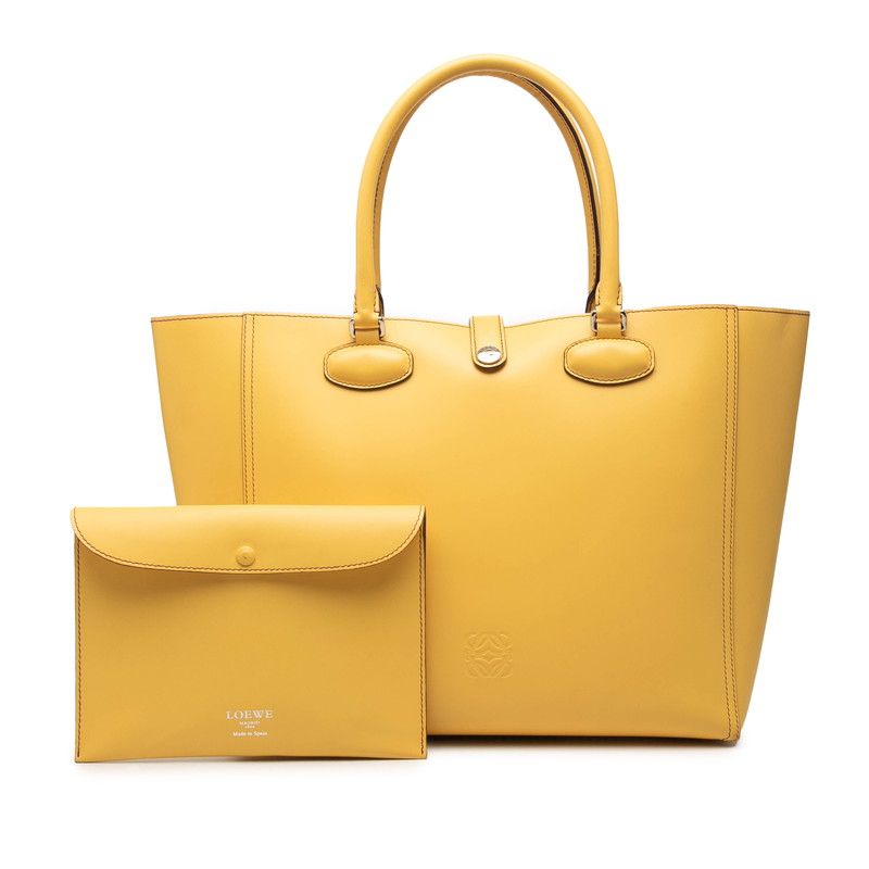 Loewe Anagram Tote Bag Yellow Purple Leather — view 7