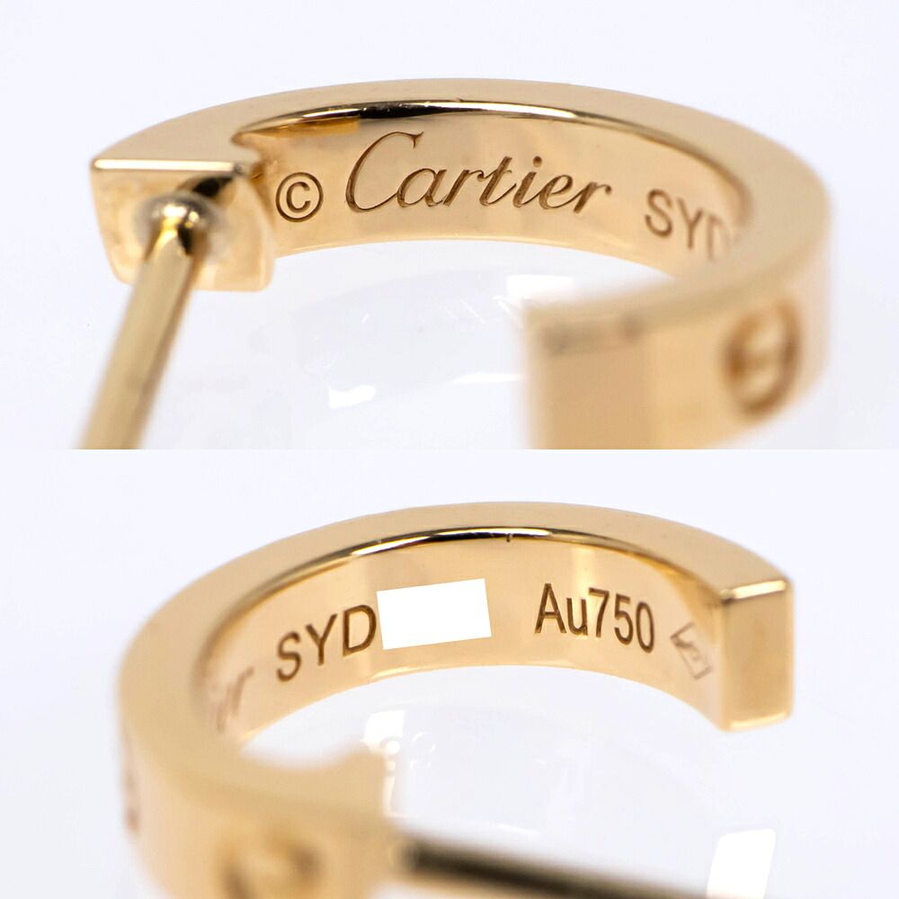 Cartier Love Hoop Earrings Small Model Gold — view 8