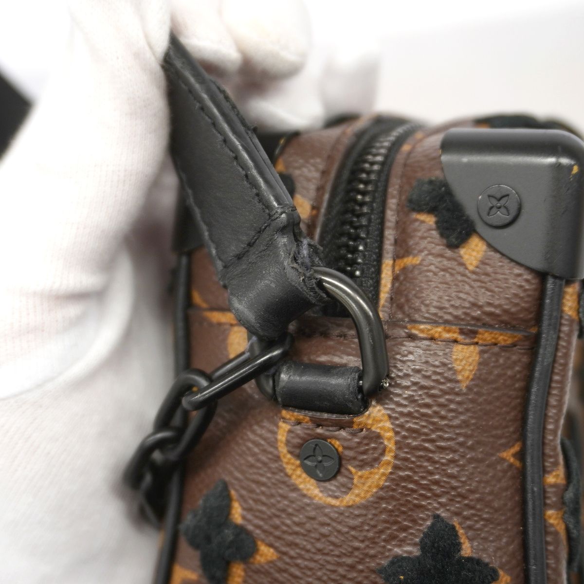 Louis Vuitton Shoulder Bag Monogram Tuffetage Mini Soft Trunk Brown Black — view 8
