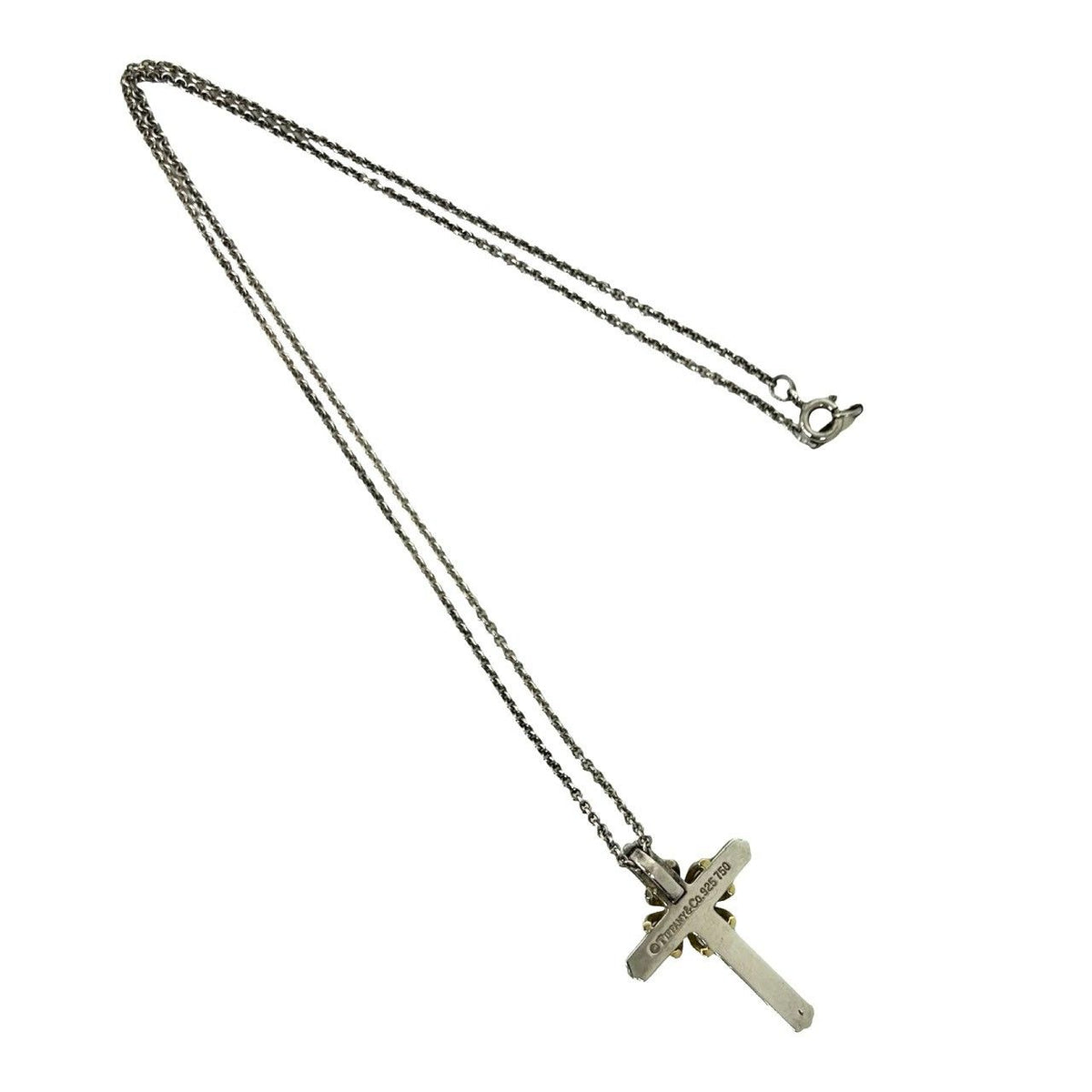 Tiffany & Co Signature Cross Necklace Silver Pendant — view 6