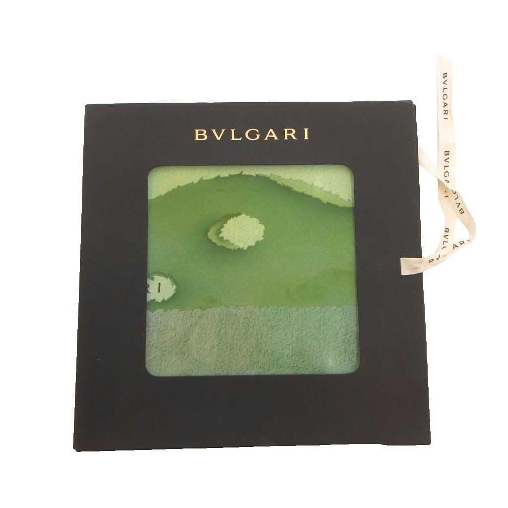 Bvlgari Scarf All Over Print Silk Green — view 7