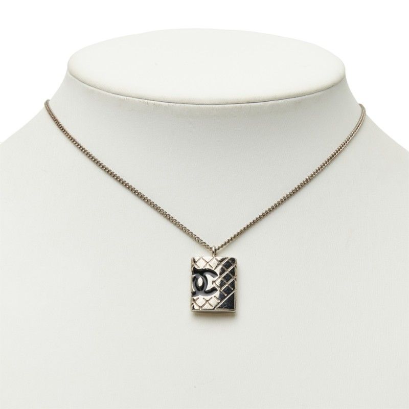 Chanel Cambon CC Logo Chain Pendant 05C Silver Metal — view 6