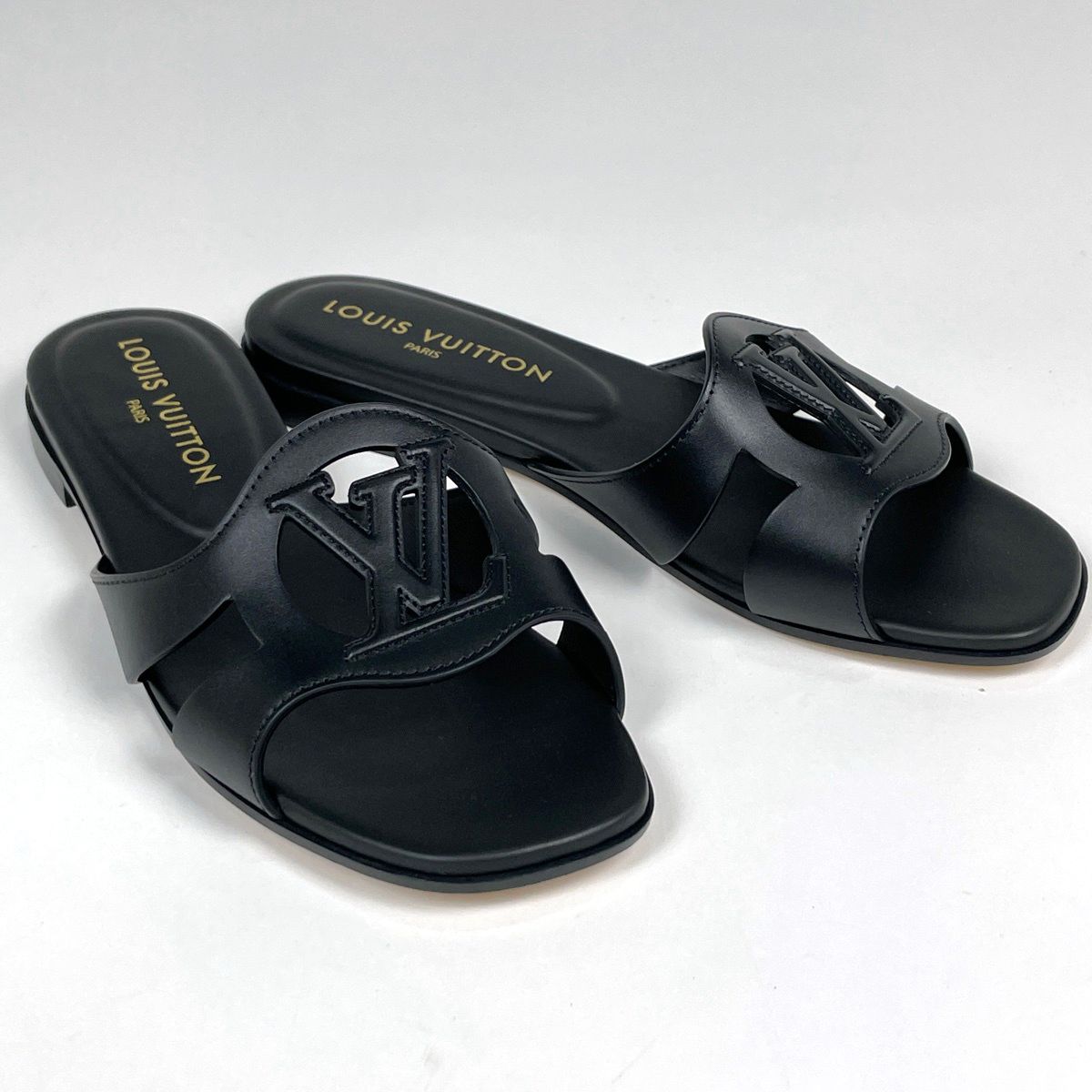 Louis Vuitton LV Isola Mules Shoes Sandals Calfskin Noir — view 8