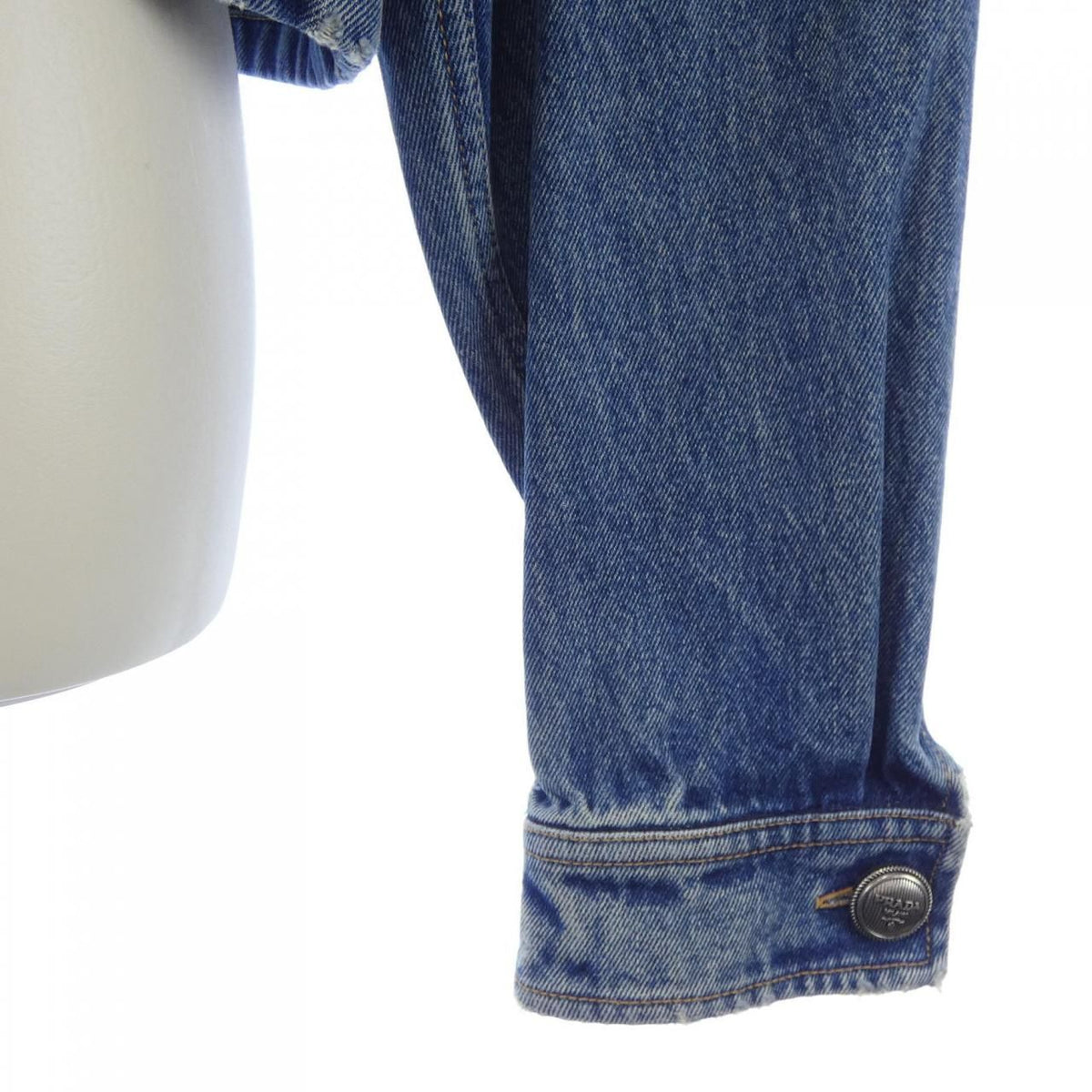 Prada Triangle Logo Denim Jacket — view 6