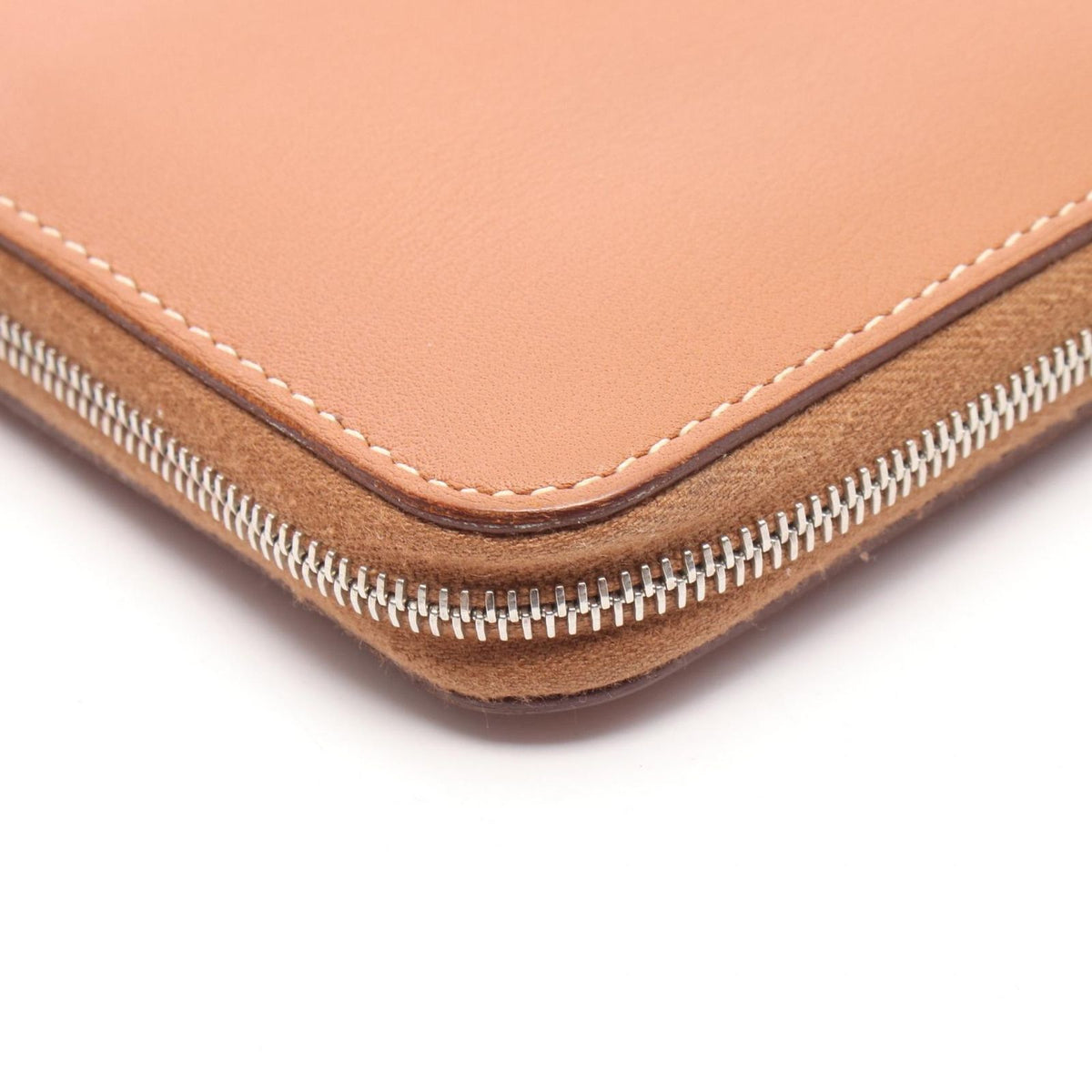 Hermes Round Wallet Azap Long Classic Embroidery Gold — view 8