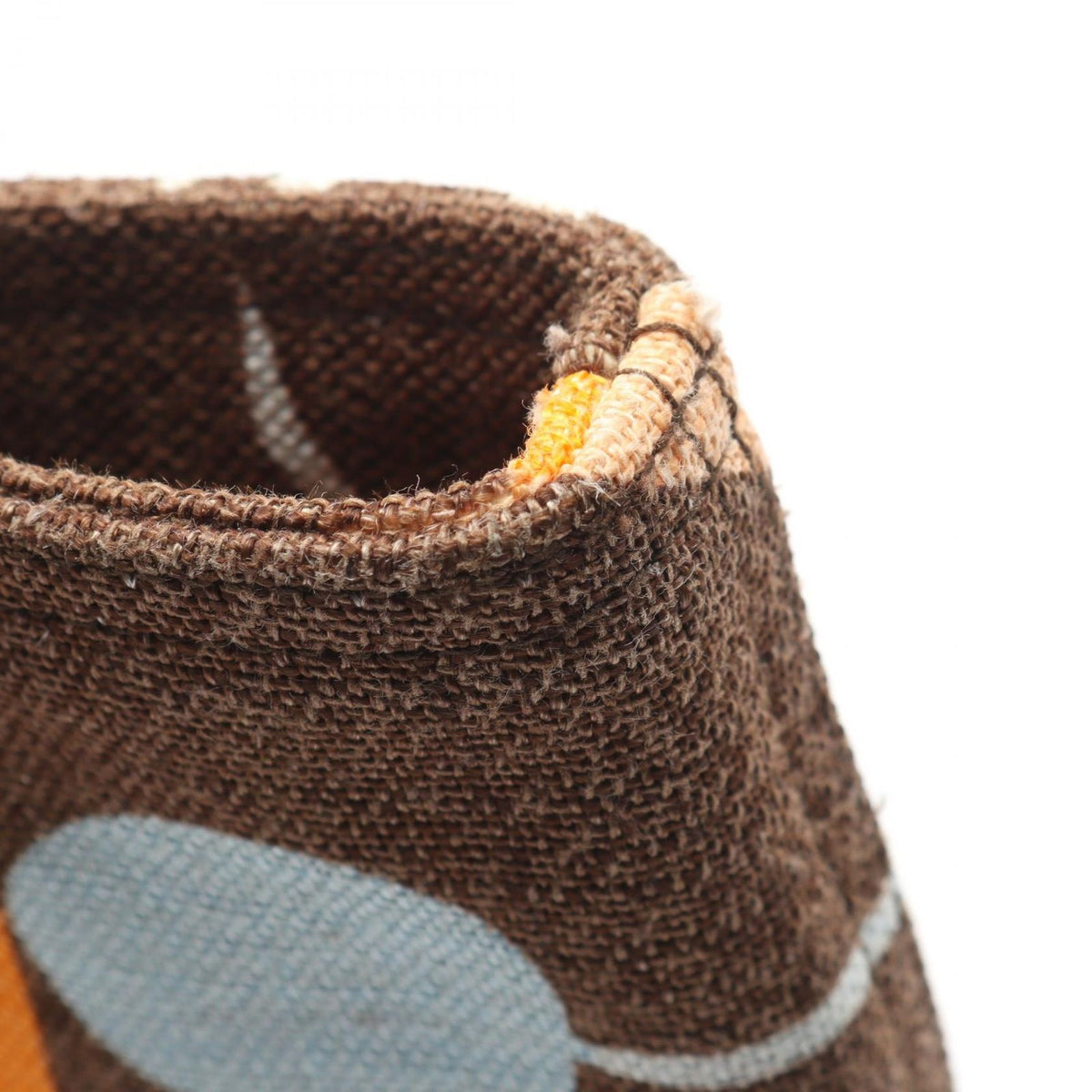 Miu Miu Tote Bag Tessuto Print Brown Multi Canvas Leather — view 8