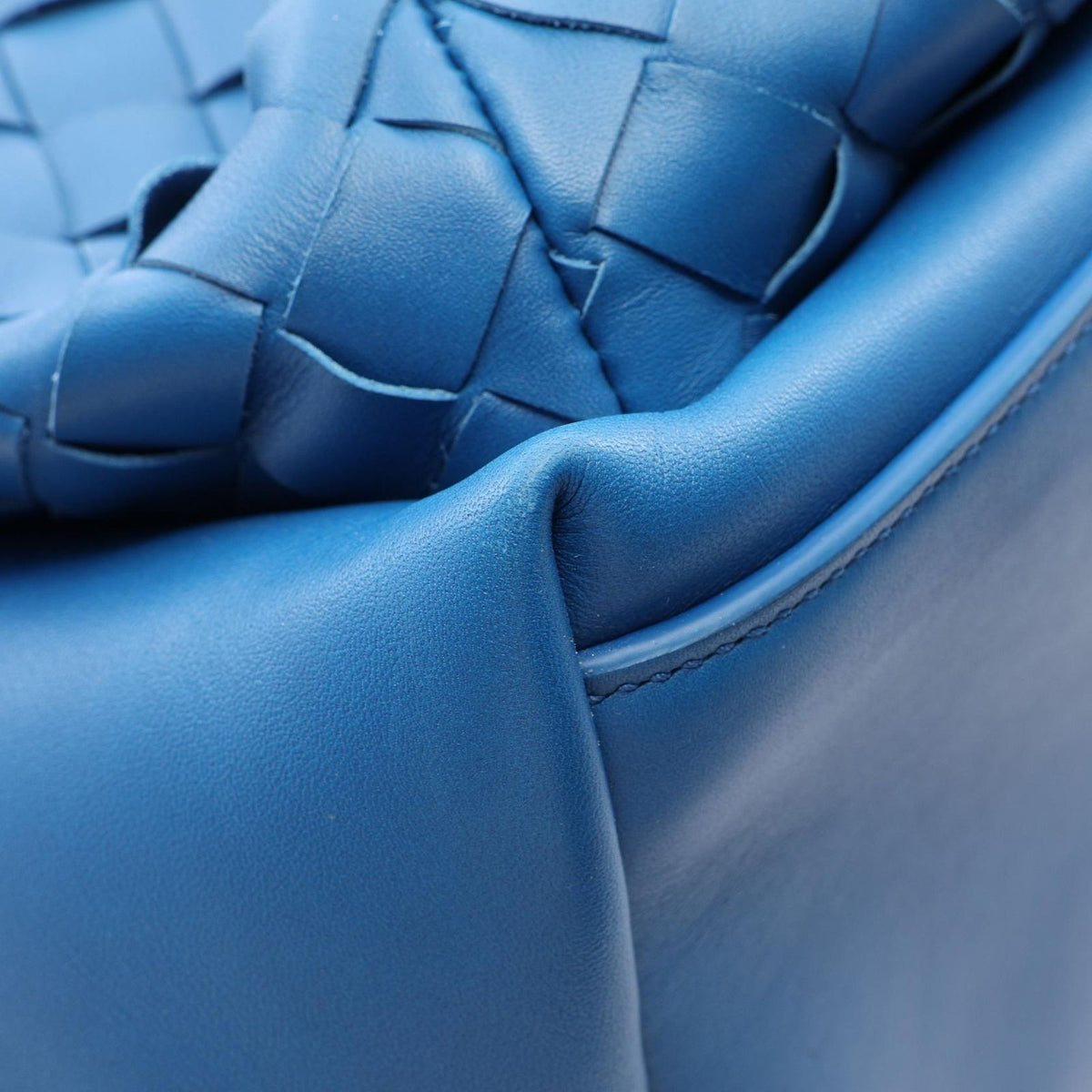Bottega Veneta Backpack Intrecciato Blue Leather — view 8
