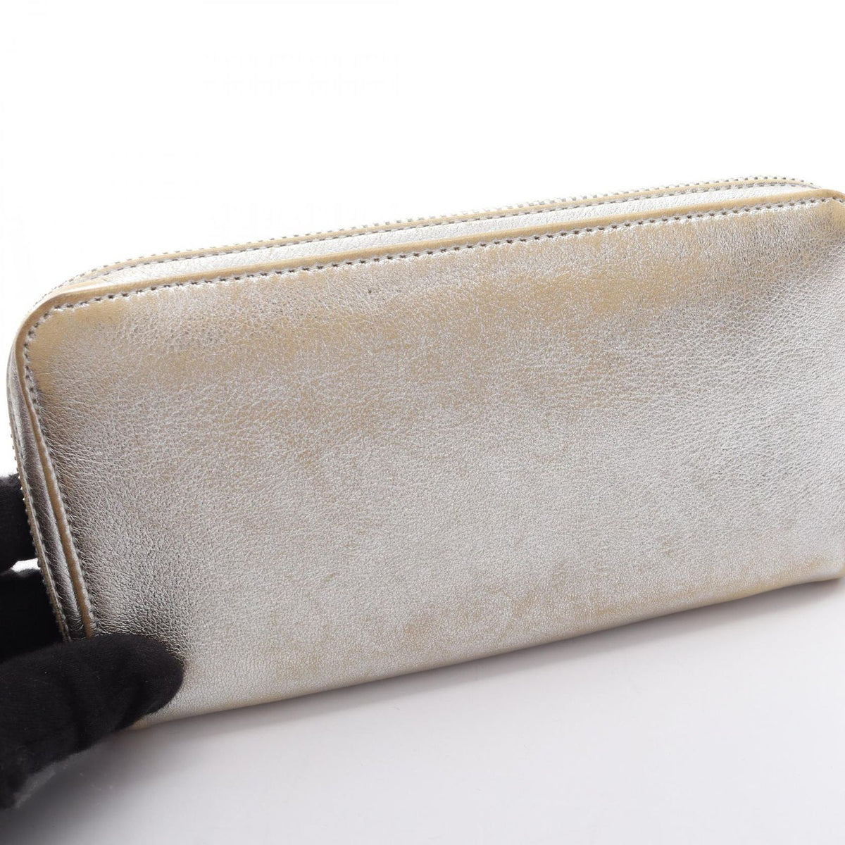 Chrome Hearts Round Wallet Rec Zip Cross Patch Leather — view 8