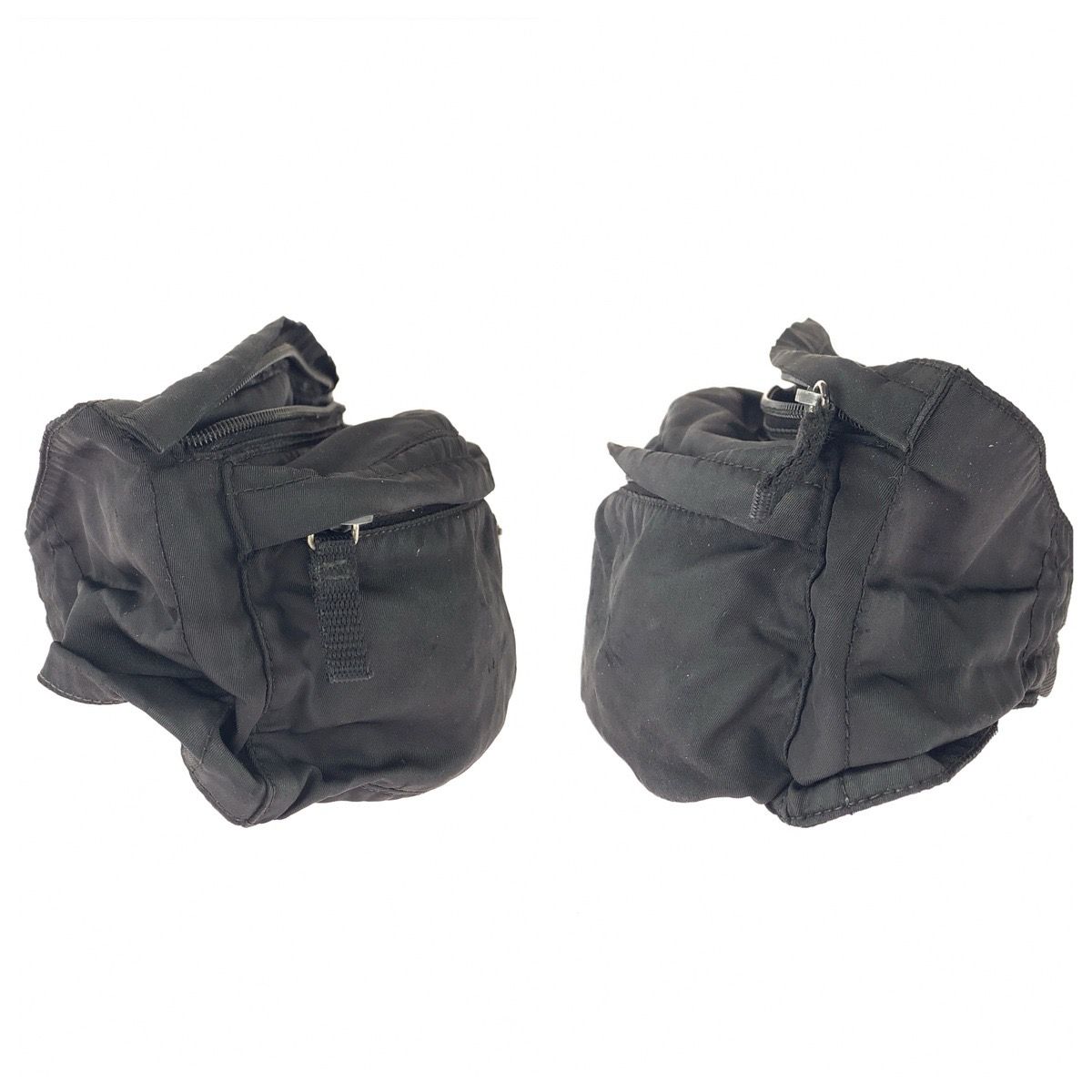 Prada Tessuto Black Silver Nylon Belt Bag — view 8