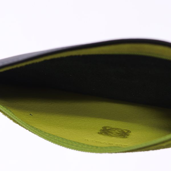 Loewe Suede Flat Pouch Lime Color Mtm — view 5