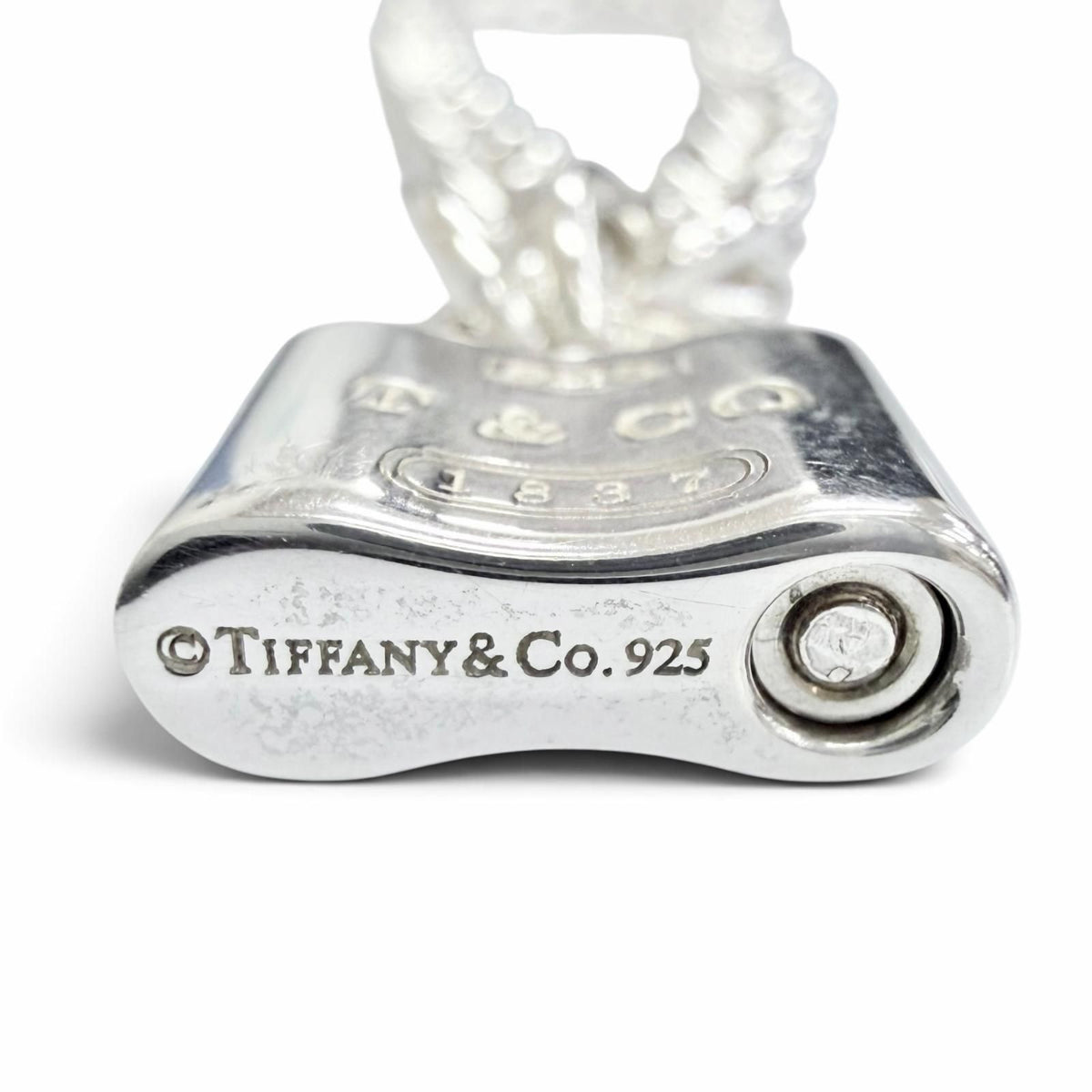 Tiffany & Co 1837 Lock Necklace Choker 925 Sterling Silver — view 7