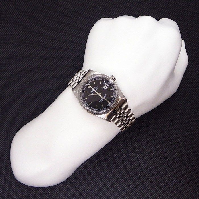 Rolex Watch Datejust Black Dial Date 18k White Gold SS Automatic — view 8