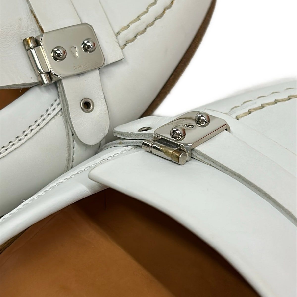 Hermes Loafers White Leather — view 8