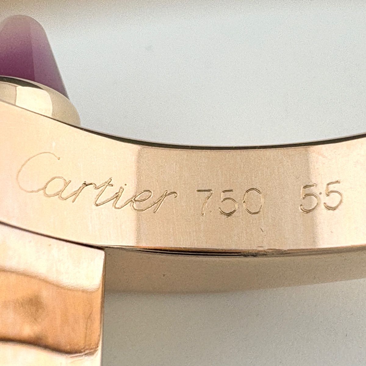 Cartier Menot Pink Gold Ring 750 Garnet — view 8