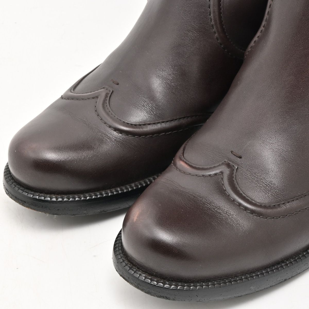 Louis Vuitton Long Boots Dark Brown Leather — view 8
