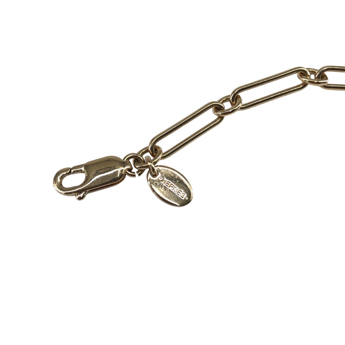 Hermes Amulette Kelly GM Buffalo Horn Necklace Gold Blue Black — view 8
