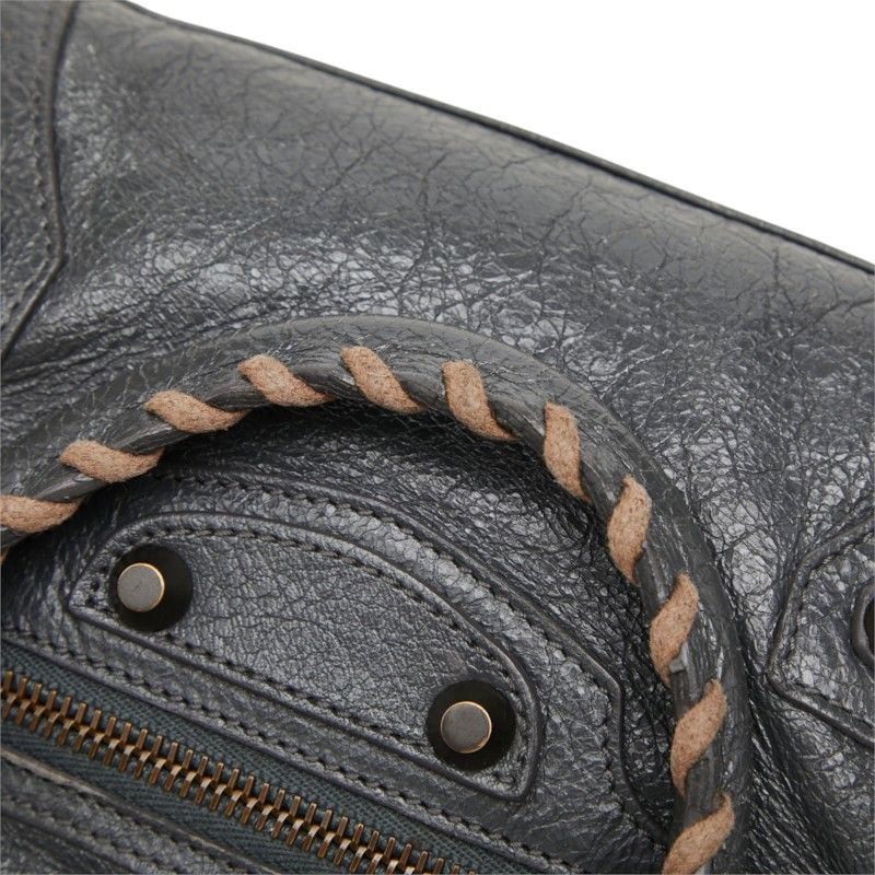 Balenciaga Classic Mini City 2-Way Shoulder Bag Gray Leather — view 8