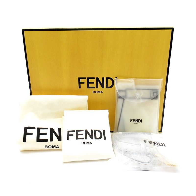 Fendi Mini Peekaboo Selleria 2-Way Handbag Leather White — view 8