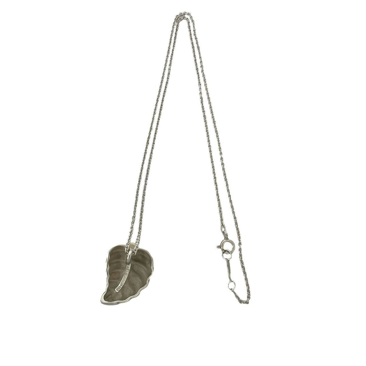 Tiffany & Co Vintage Leaf Motif Necklace Silver Yellow Gold — view 5