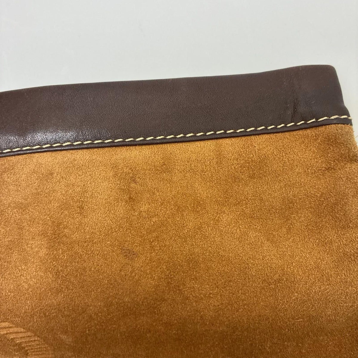 Loewe Clutch Embossed Anagram Suede Leather Vintage Brown — view 8
