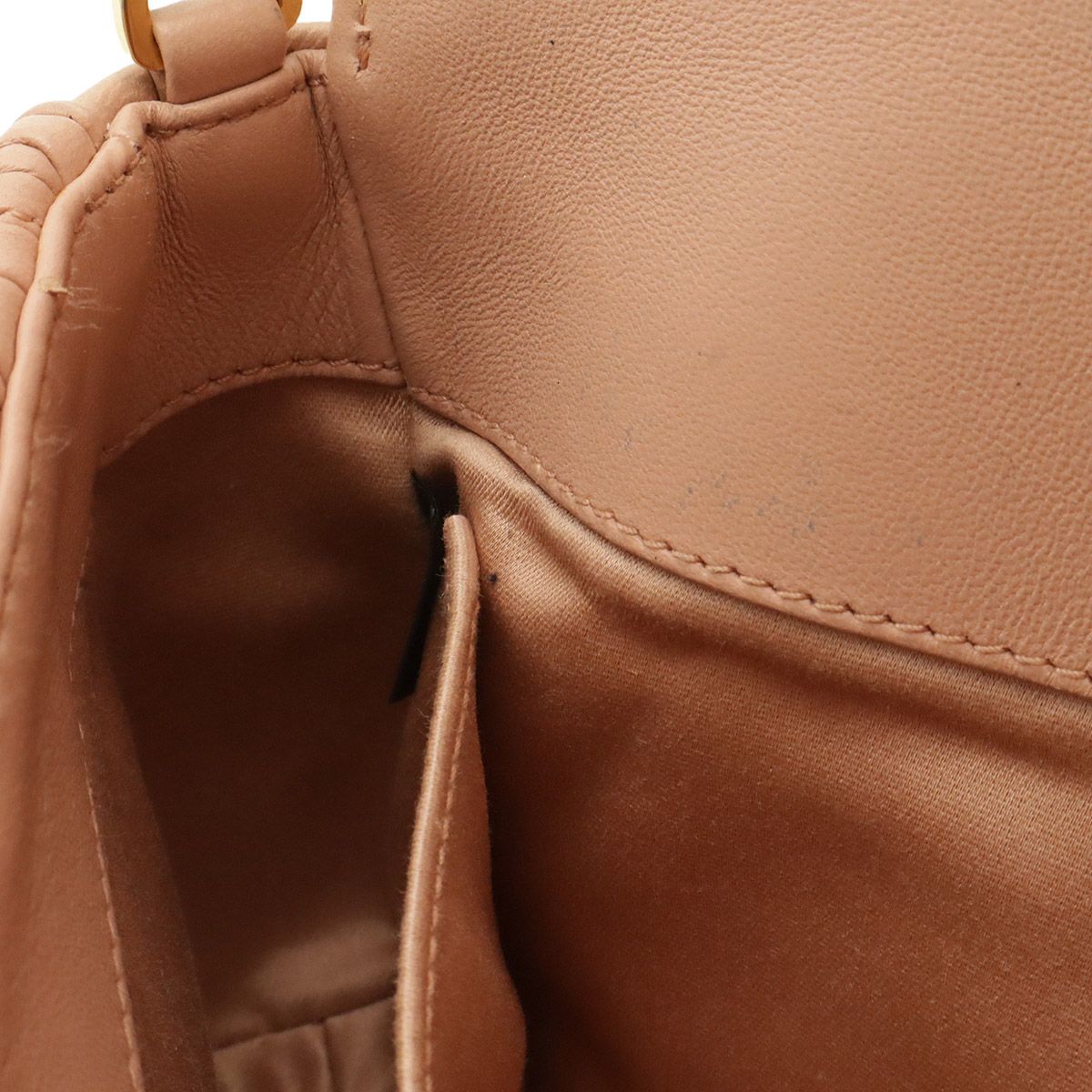 Miu Miu Matelasse Gathered Shoulder Bag Pochette Crossbody Leather Light Pink — view 7