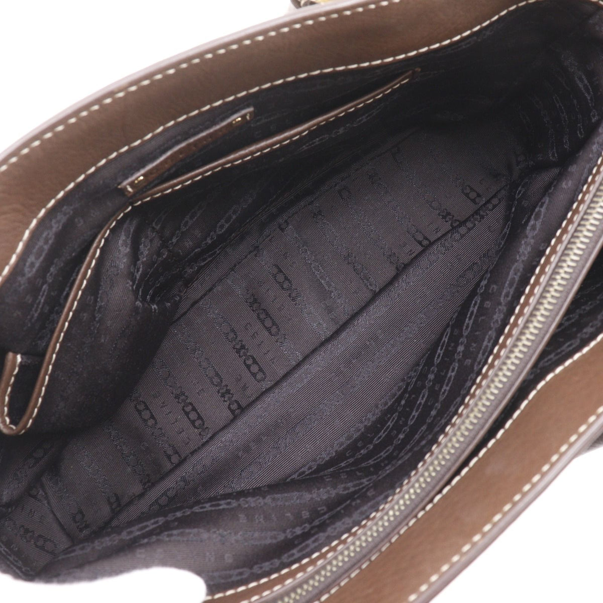Celine Boogie Bag Calfskin Brown Handbag — view 8