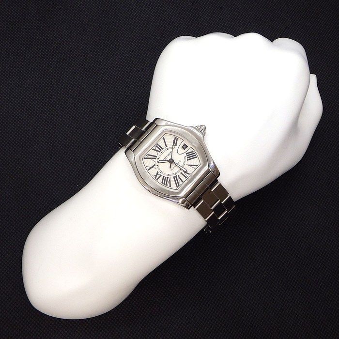 Cartier Watch Roadster LM Tonneau Silver Dial Roman Index Date Luminous Hand SS — view 8