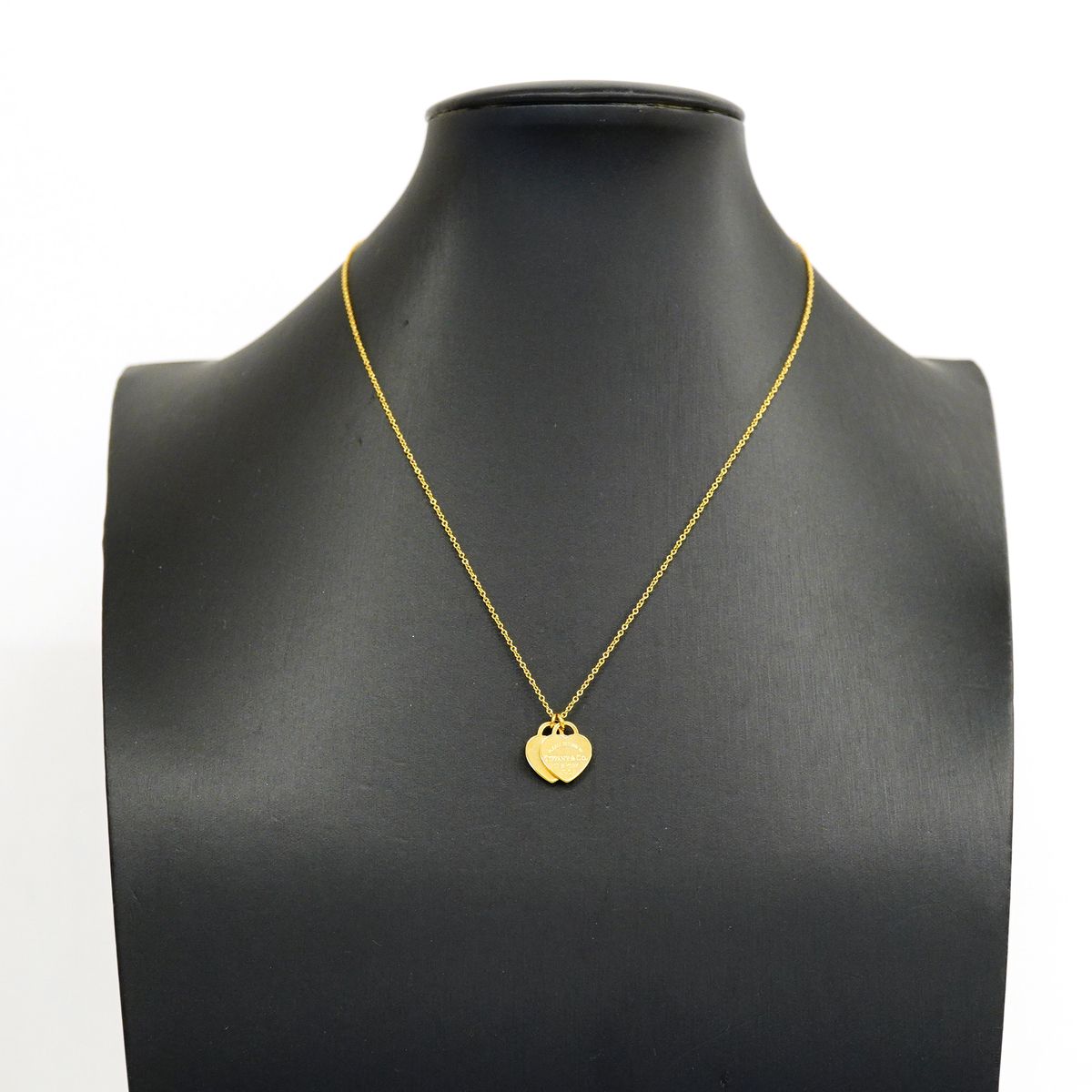 Tiffany & Co Necklace Double Return to Tiffany Heart 18k Yellow Gold — view 7