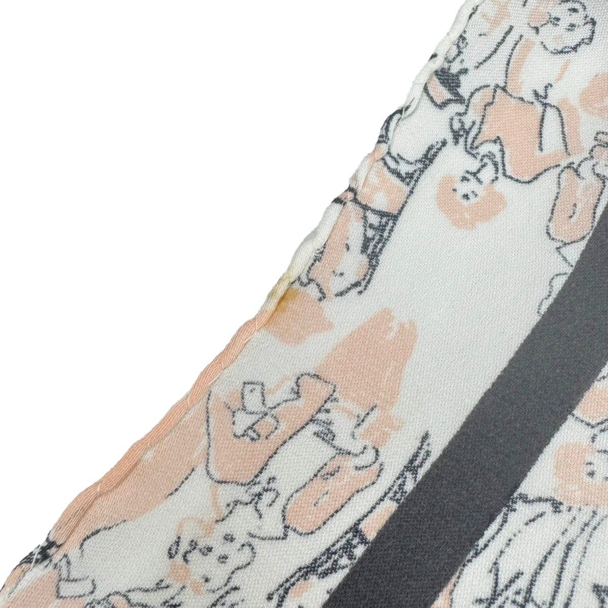 Chanel Graphic Print Scarf Pink — view 4