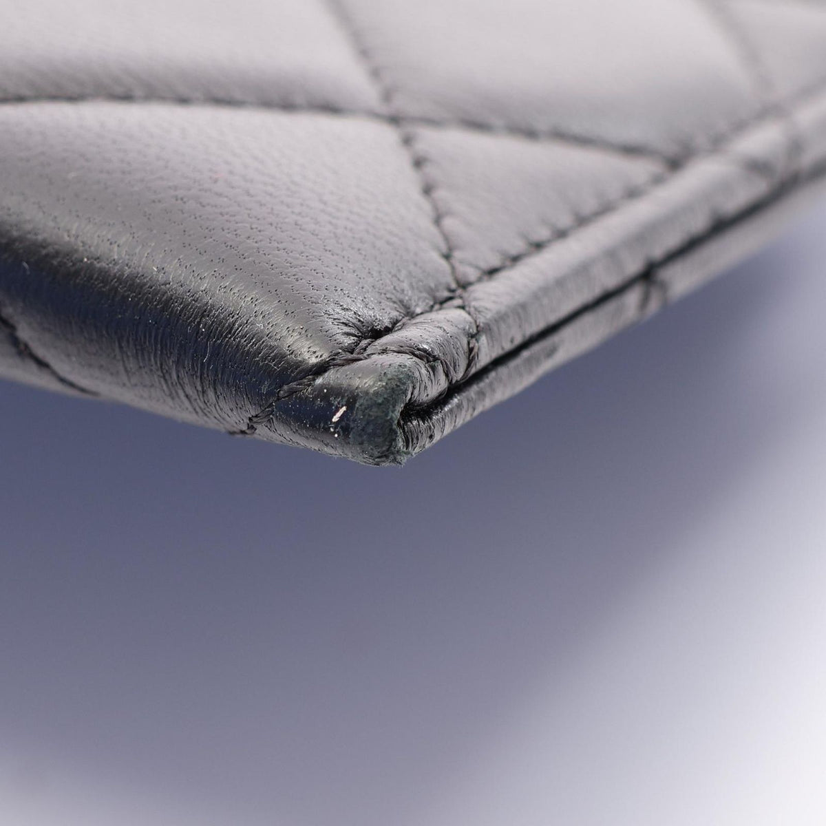Chanel Pouch Quilted Black Lambskin Slim Wallet — view 8