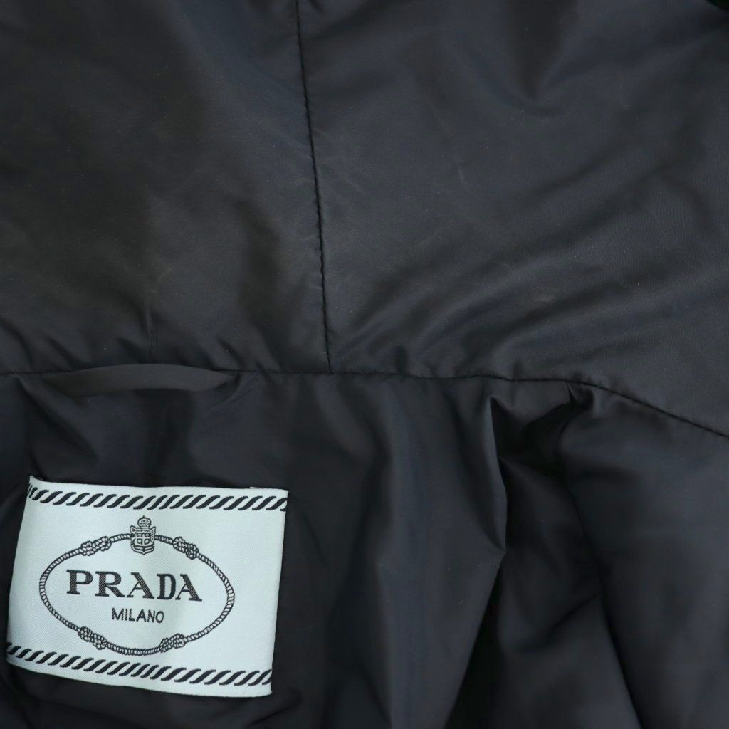 Prada Jacket Nylon Hooded Stitch Navy 38 — view 7
