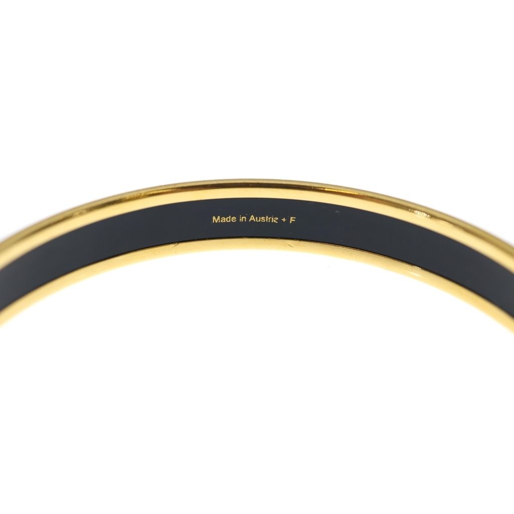 Hermes Enamel PM Caleche Bangle Gold Light Blue Bracelet — view 6