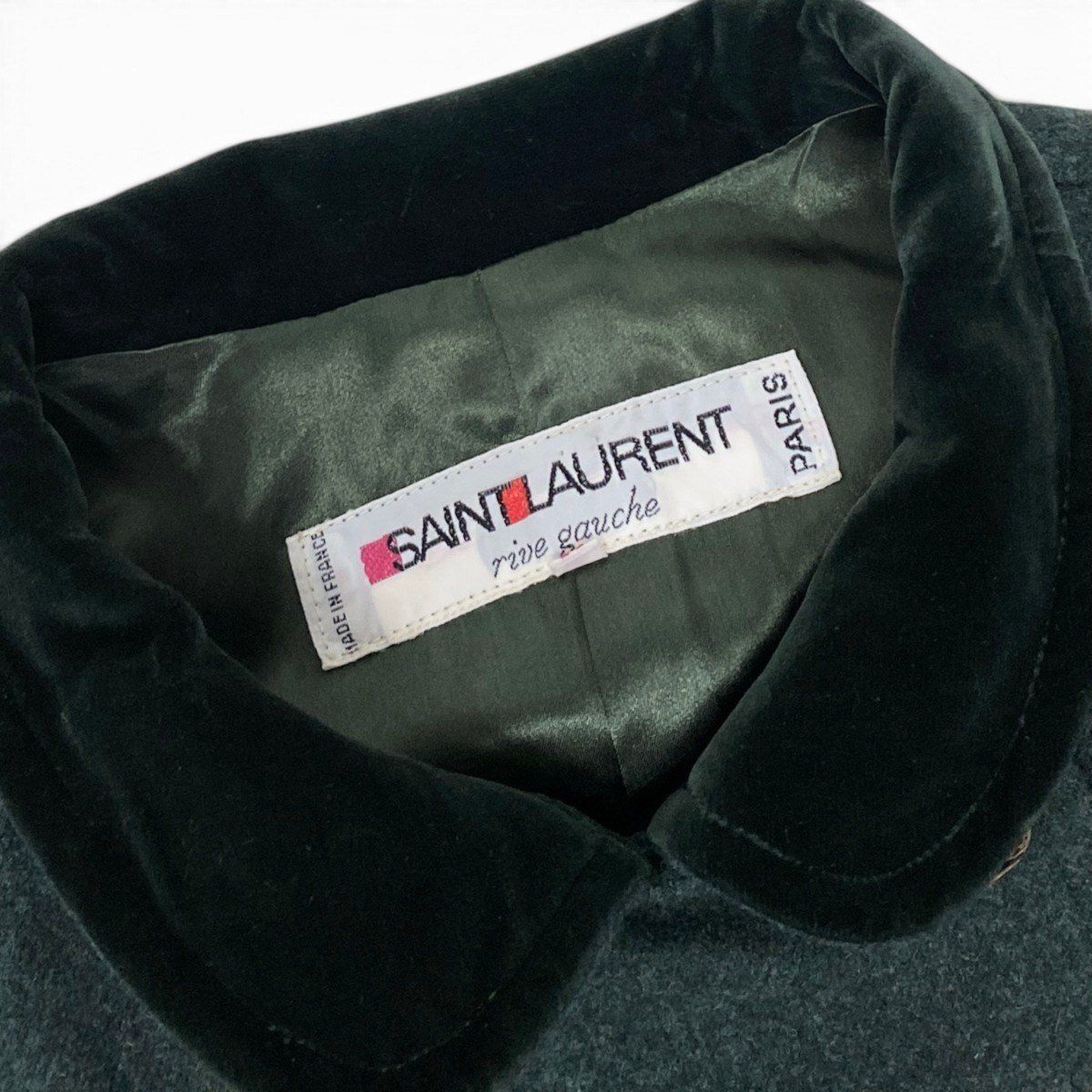 Saint Laurent Rive Gauche Vintage Coat Green 34 — view 8