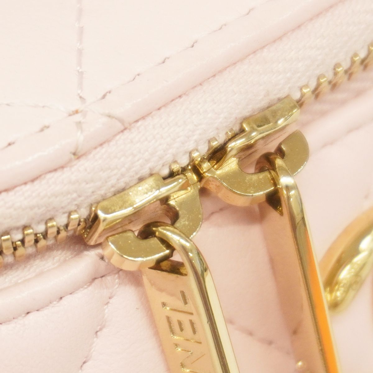Chanel Shoulder Bag Quilted Lambskin Pink Champagne Gold — view 8