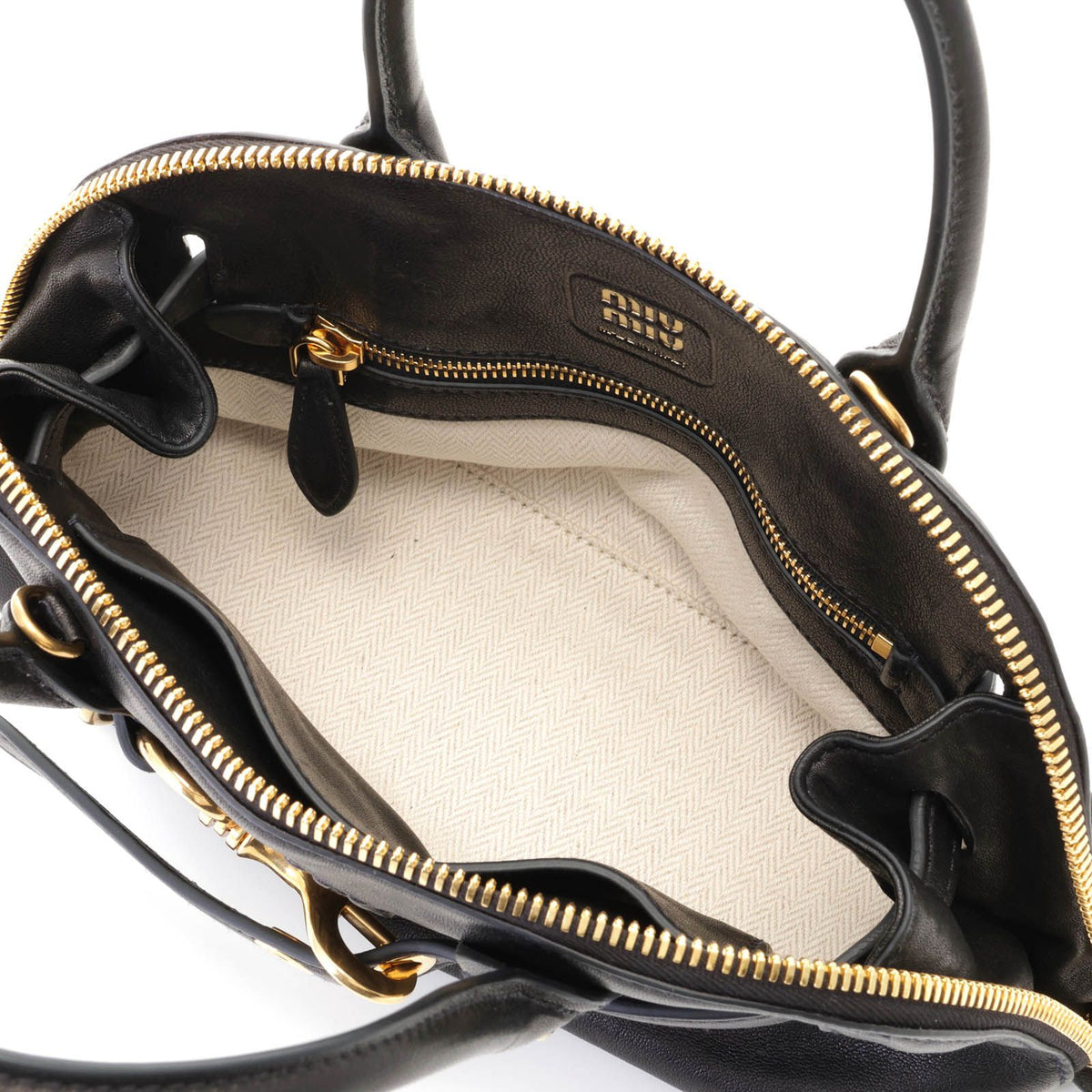 Miu Miu Adventure Small 2-Way Shoulder Bag Black Leather — view 8