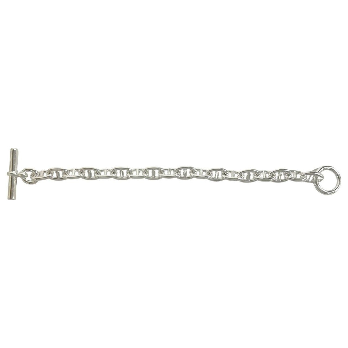 Hermes Chaine D'ancre MM 18 Links Bracelet 925 Sterling Silver Chain Bangle — view 6