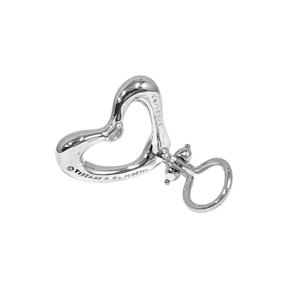 Tiffany & Co Open Heart Earrings Silver — view 5