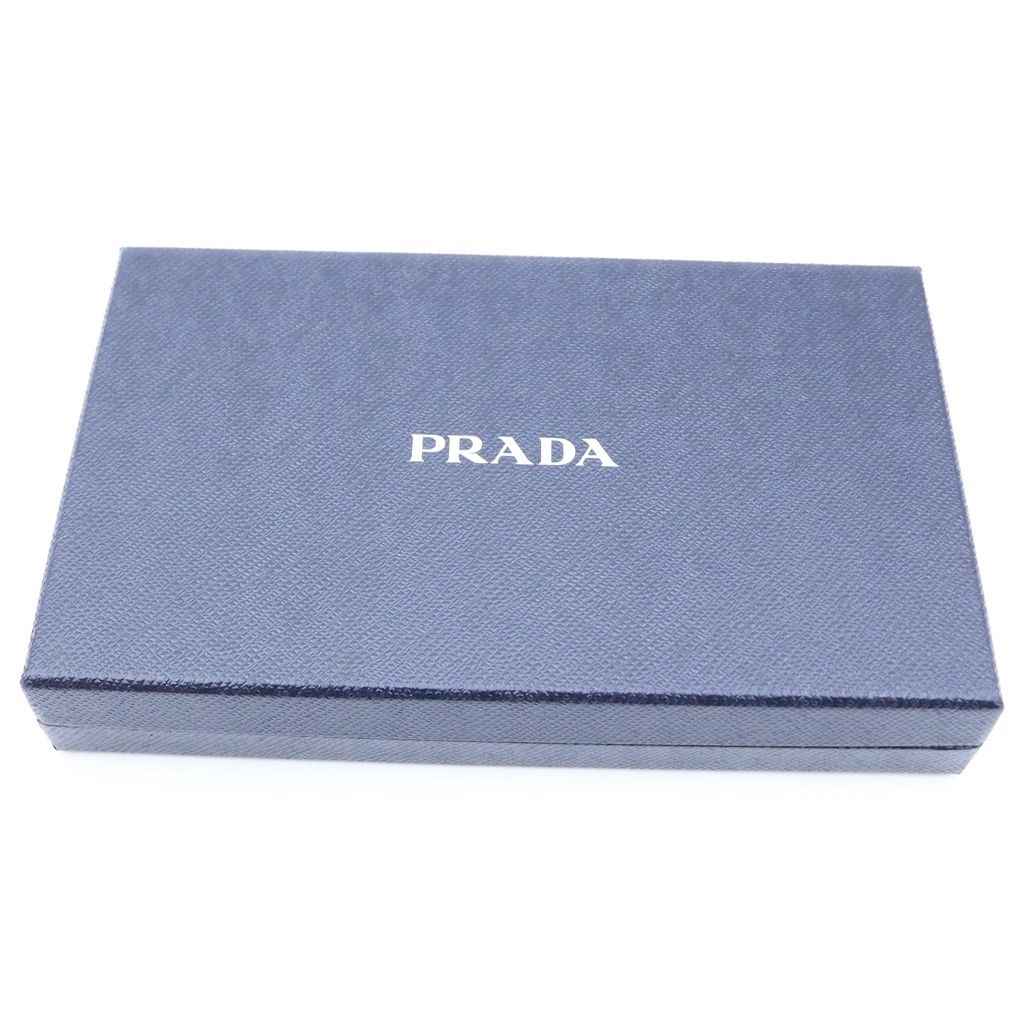 Prada Saffiano Perforated Stud Chain Wallet Red Shoulder Bag — view 6