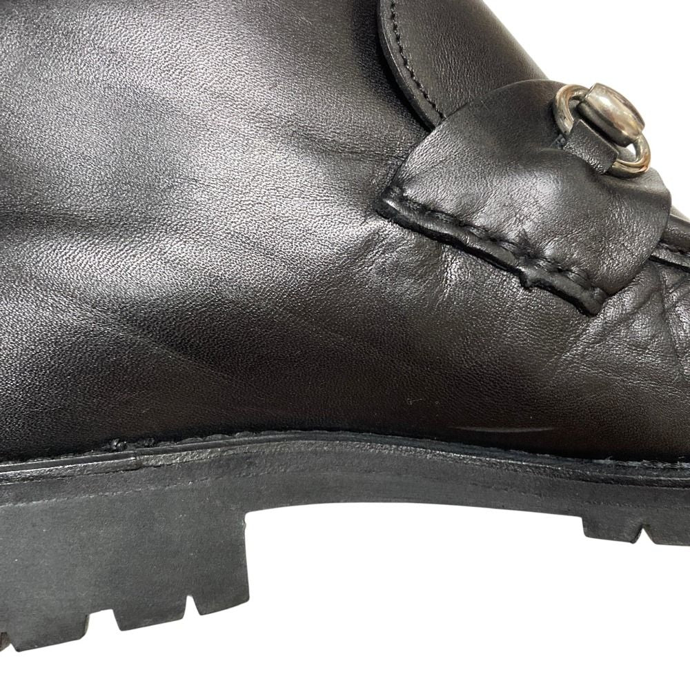 Gucci Horsebit Leather Boots Black Short — view 8