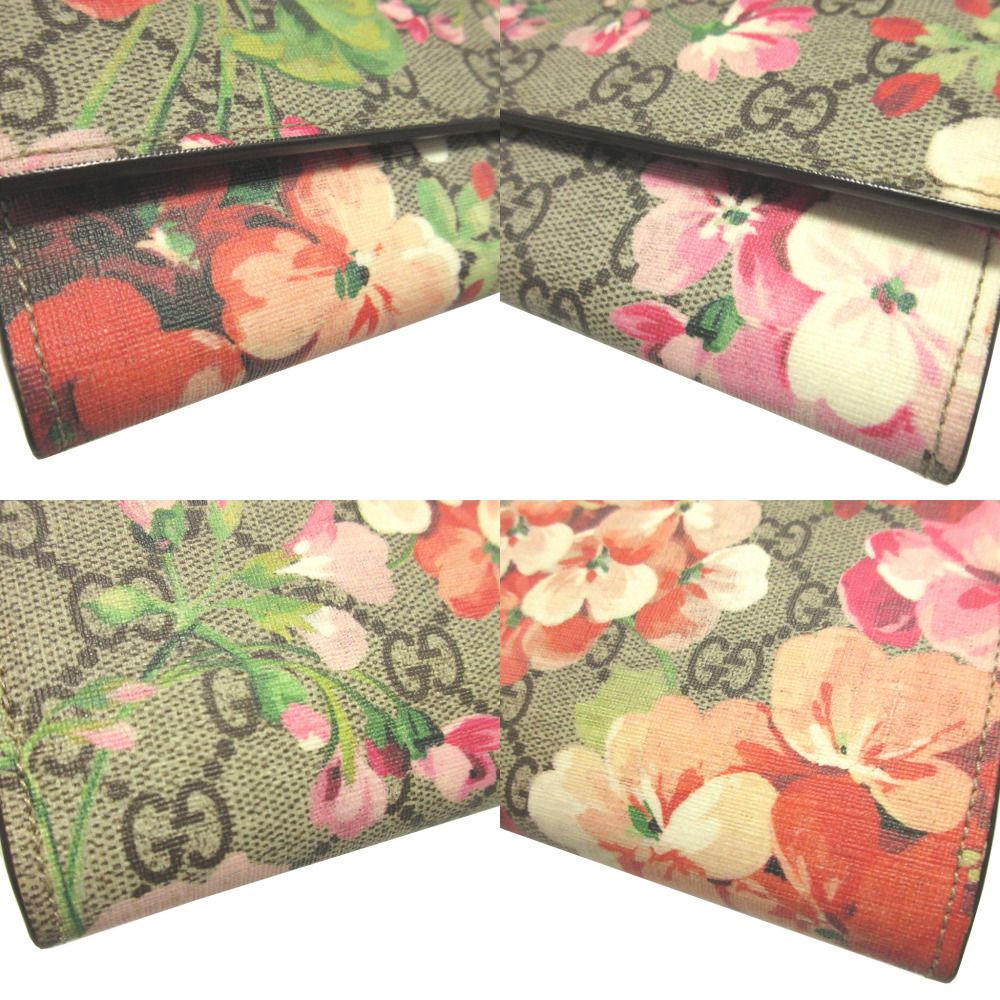 Gucci GG Blooms Supreme Leather Beige Red Bifold Wallet — view 8