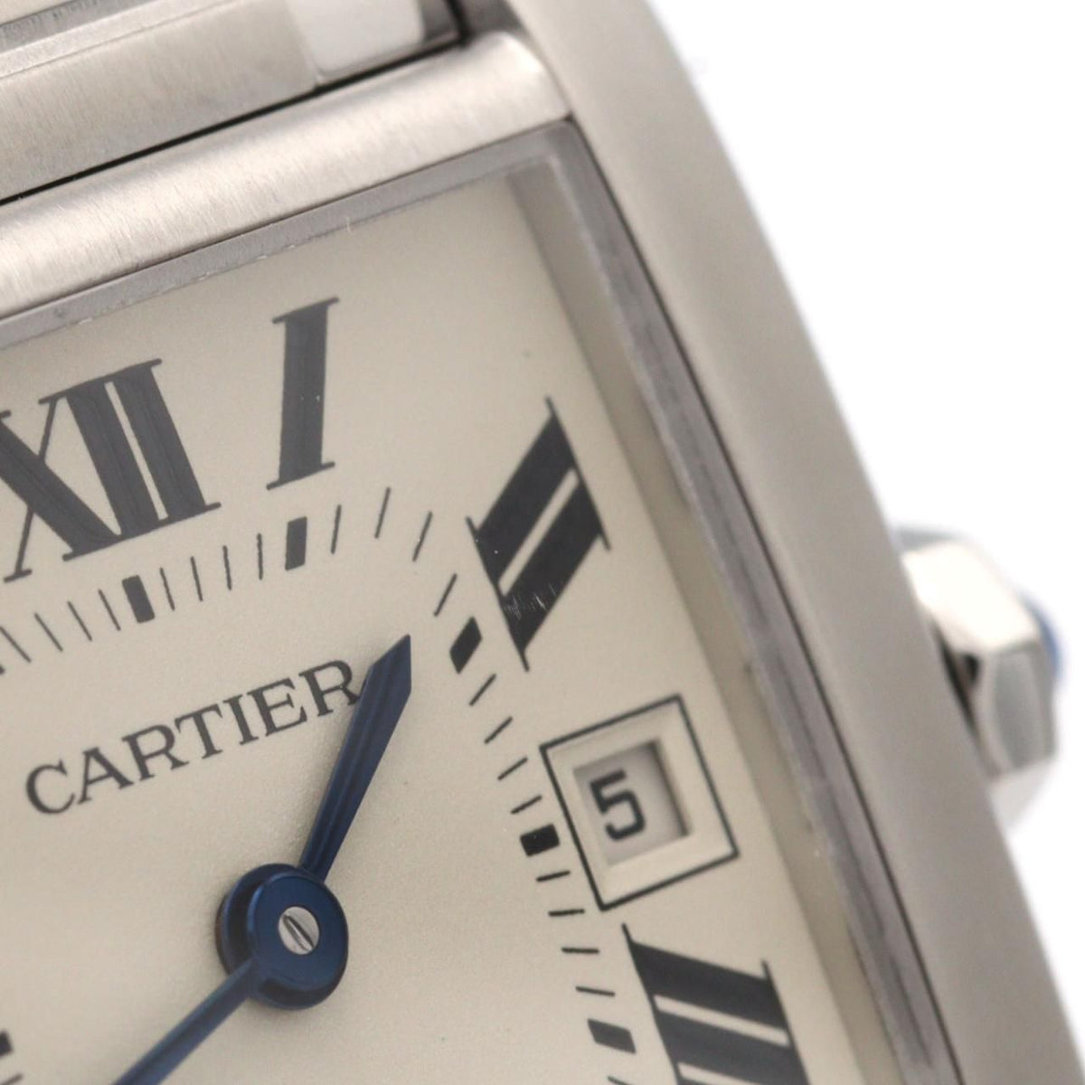 Cartier Tank Francaise MM Date SS Quartz Watch — view 8