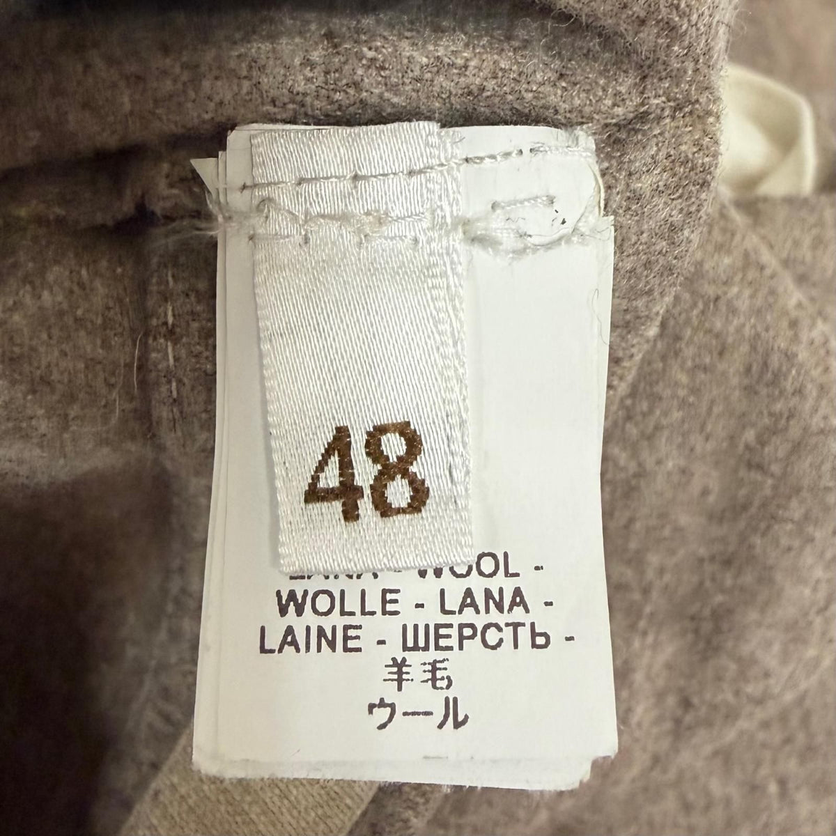 Brunello Cucinelli Wool Cotton Snap Button Down Vest Gilet White Brown 48 — view 8