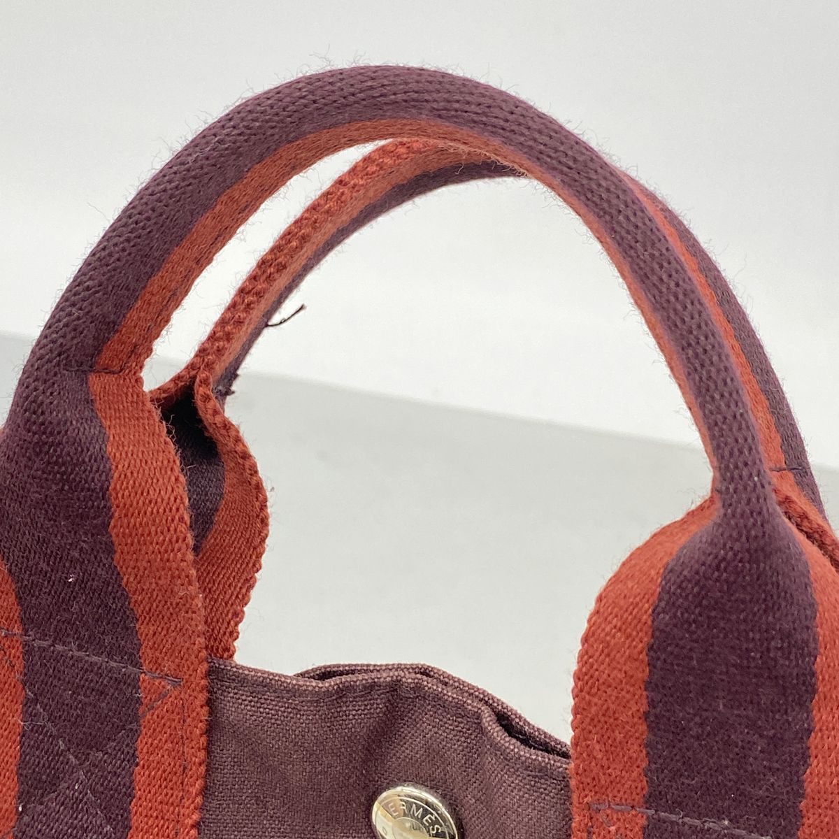 Hermes Tote Bag Fourre Tout PM Canvas Brown Silver — view 8