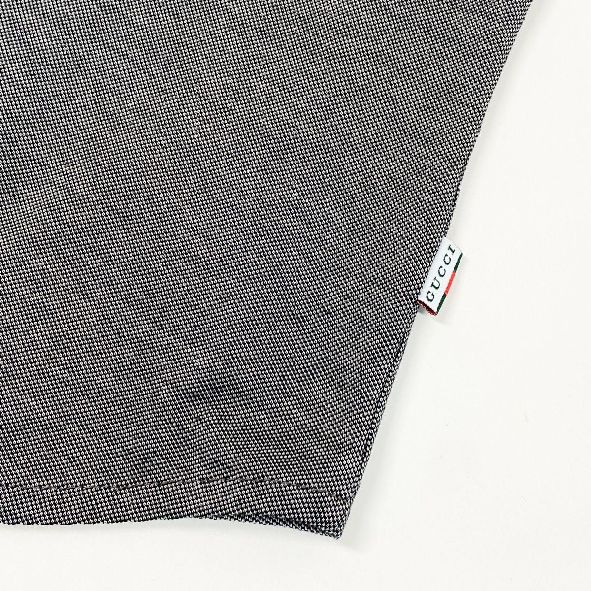 Gucci Sherry Line Short Sleeve Shirt Polo Gray Cotton XL — view 8