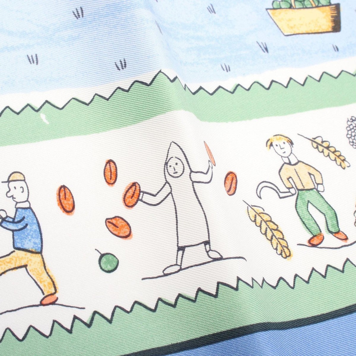 Hermes Scarf Carre 90 Retour a la Terre Blue Silk — view 6