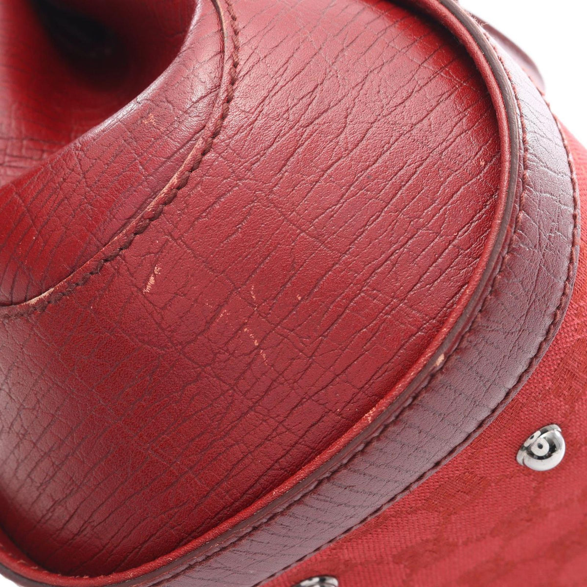 Gucci Handbag Bamboo GG Canvas Red — view 8